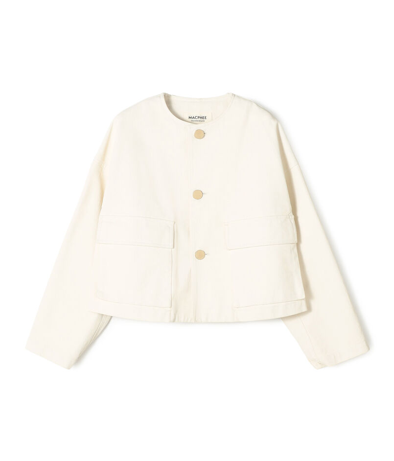 ピグメントドリルクロス クルーネックジャケット