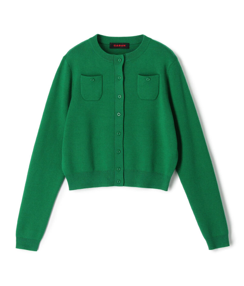 コットンカシミヤ クルーネックカーディガン