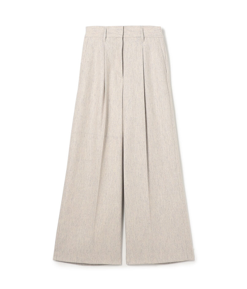 メランジカルゼ タックワイドパンツ