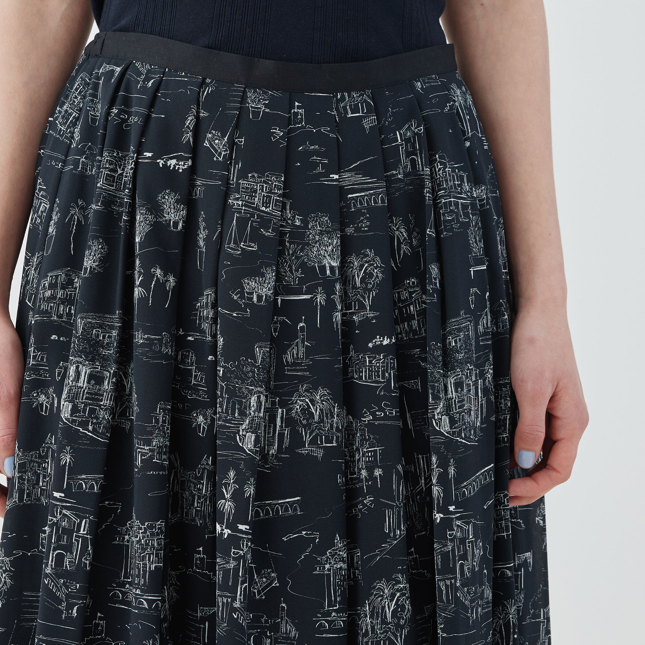 LandScapeシルクストレッチ イージータックスカート｜トゥモローランド