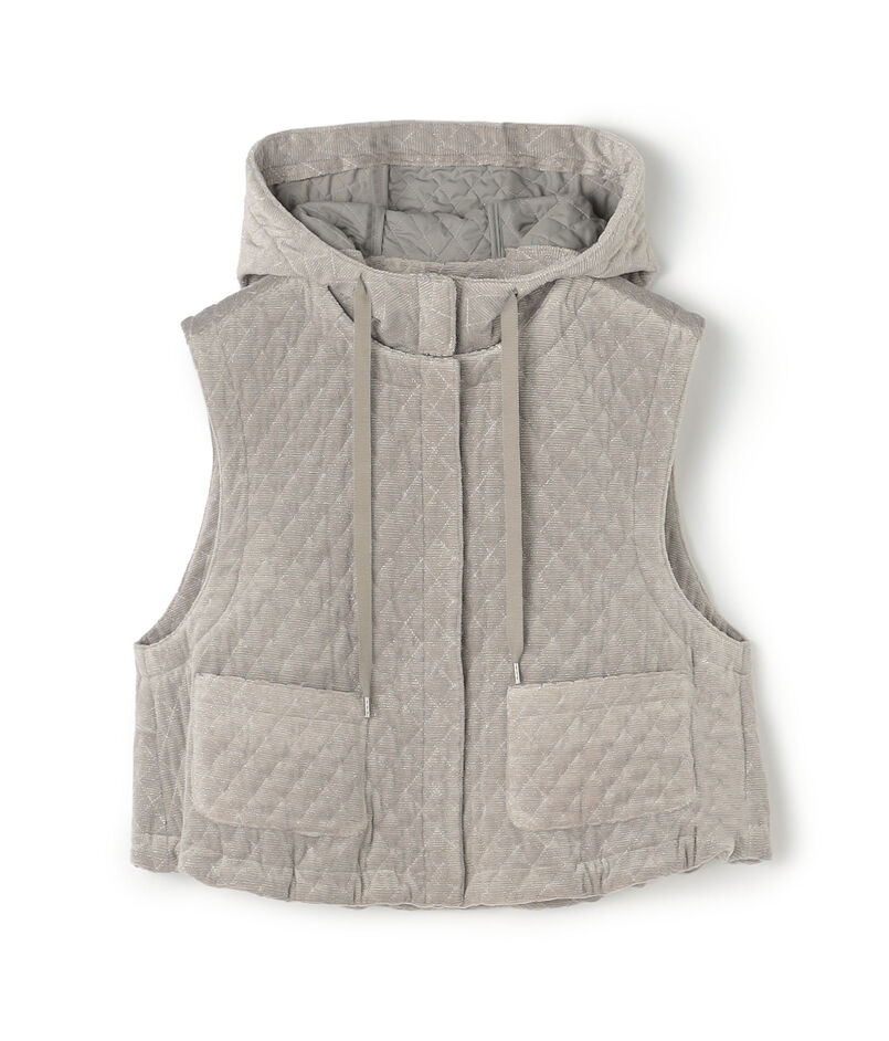 ■キルティングベロア ショートベスト