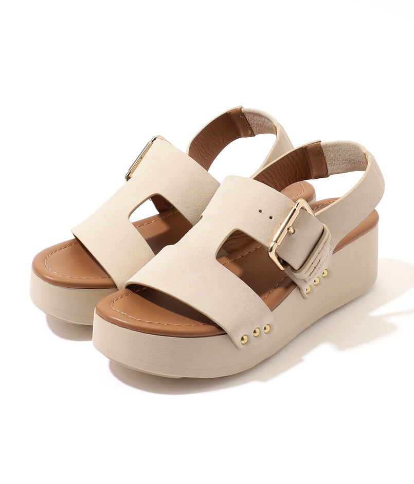 CLAIRE CHARLOTTE Sophie Suede バックストラップサンダル