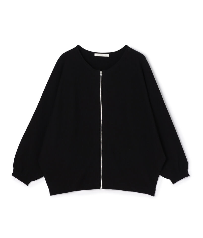 ストレッチコットン ジップアップカーディガン
