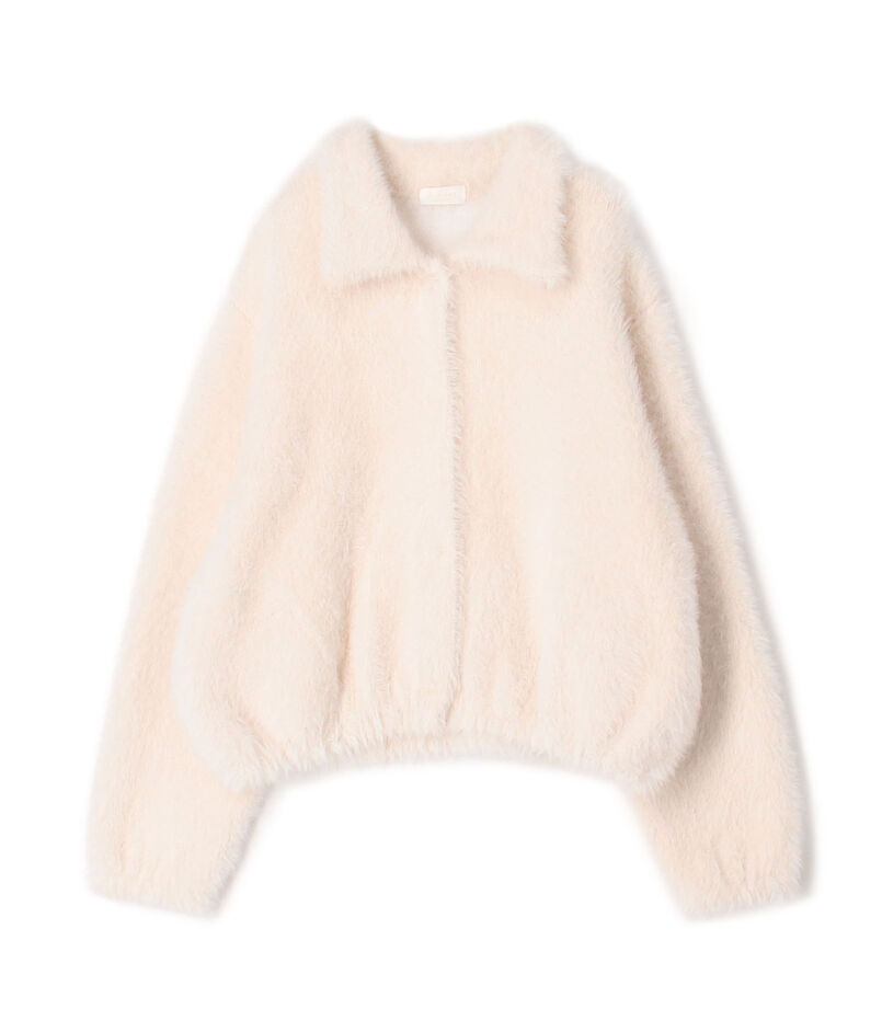 ■フェザーヤーン ステンカラーカーディガン