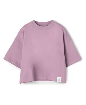 HYKE CROPPED SHORT-SLV TEE