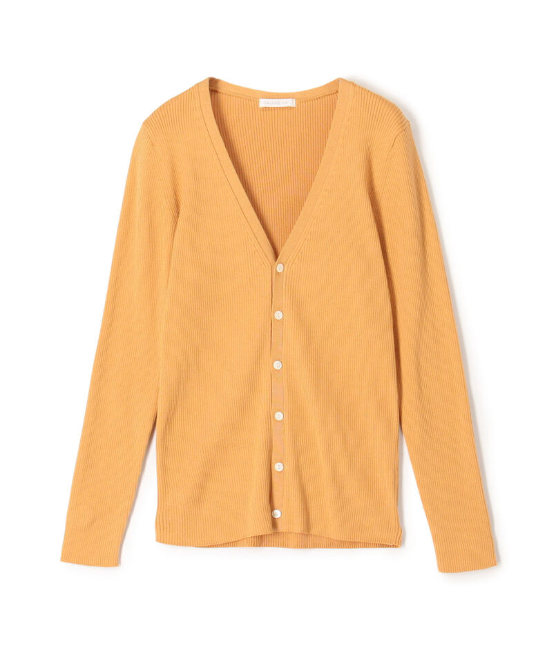 ギザコットンリブ Vネックカーディガン