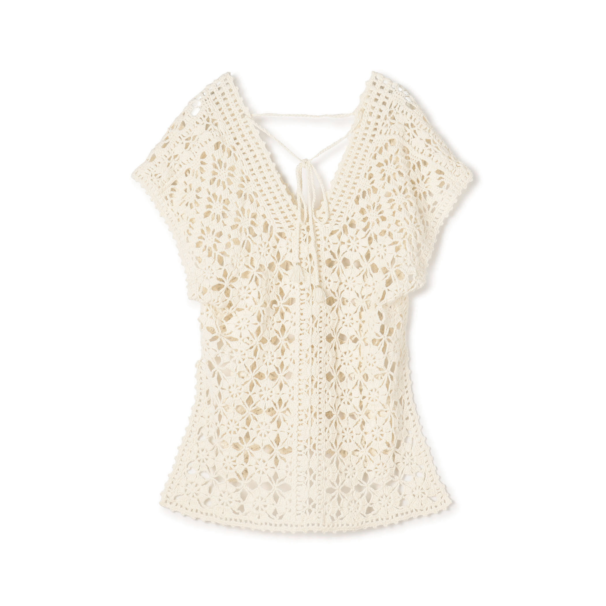 モチーフクロシェット Vネックプルオーバー｜トゥモローランド 公式通販