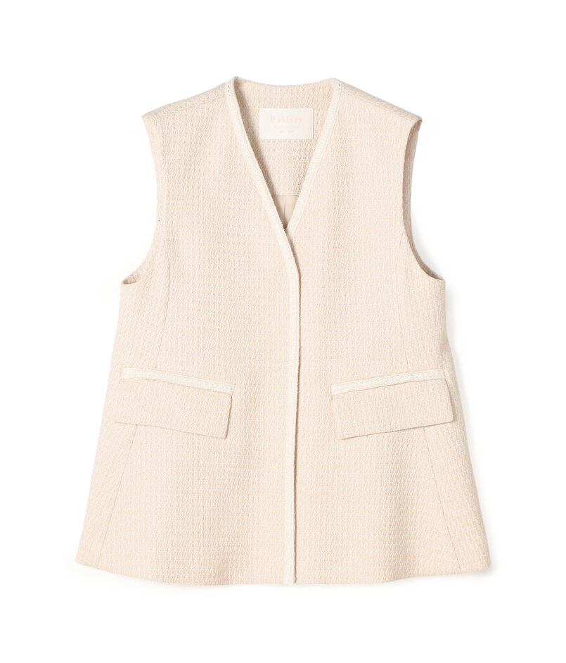 ライトファンシーツイード ペプラムジレ