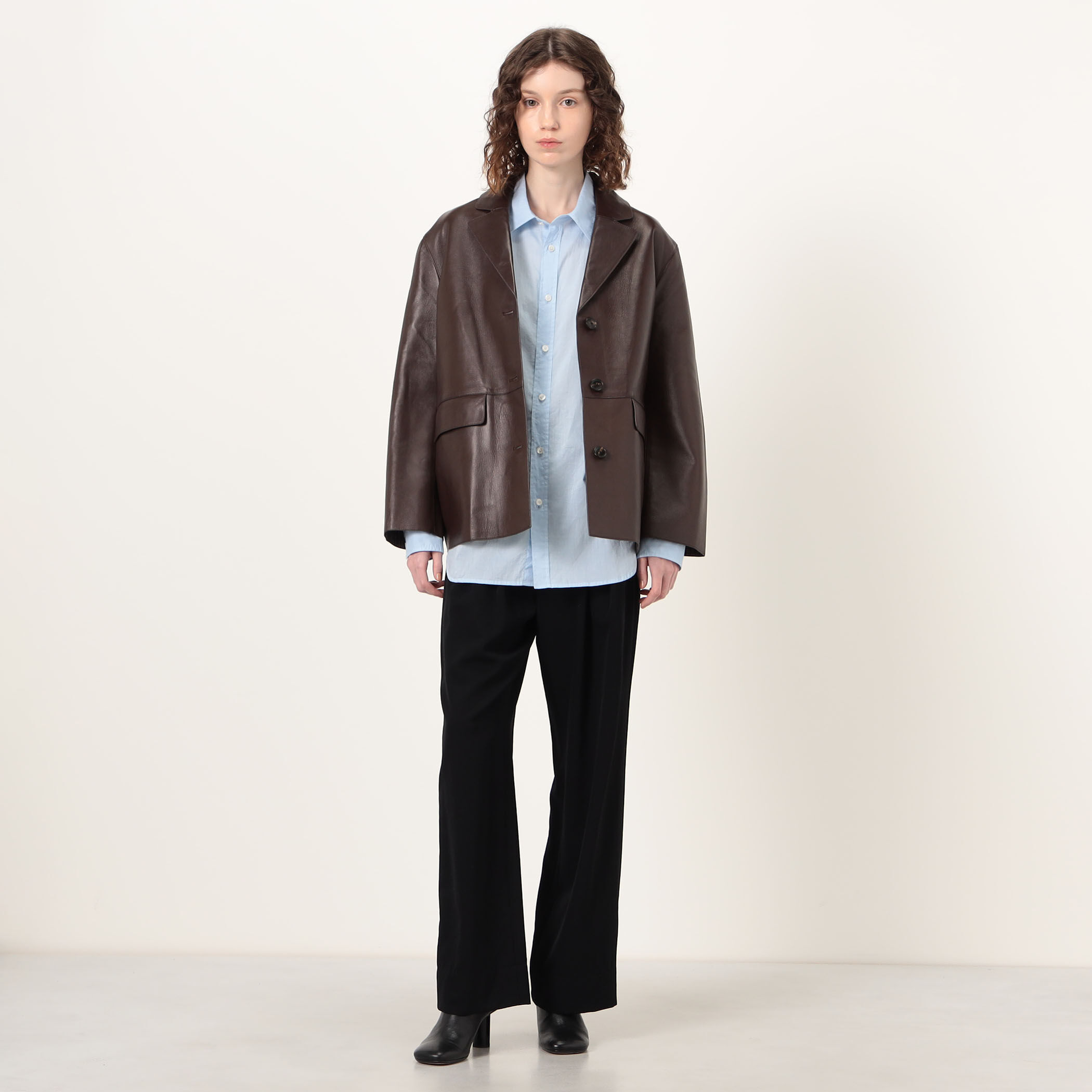 Vallemont ダークブラウン レザージャケット YVES SALOMON VESTE レザージャケット｜トゥモローランド 公式サイト