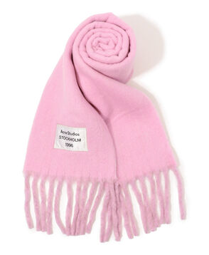 Acne Studios ロゴラベル フリンジスカーフ