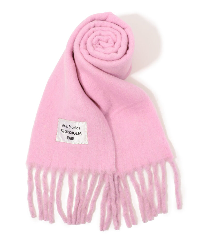 Acne Studios ロゴラベル フリンジスカーフ