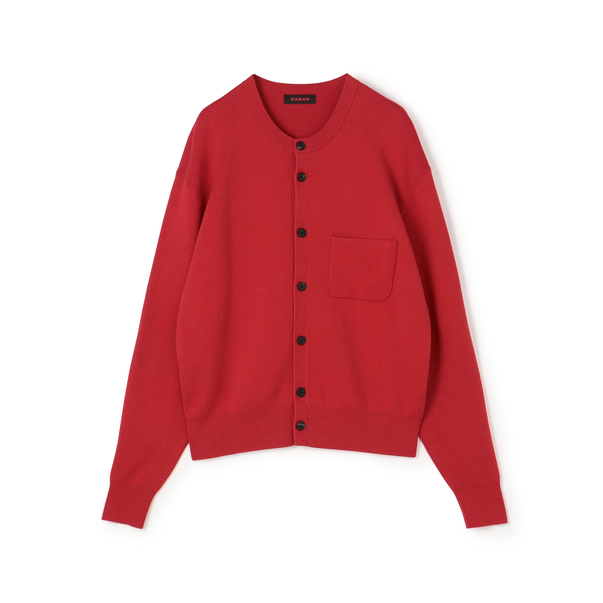 CABaN コットンカシミヤ ポケットクルーネックカーディガン