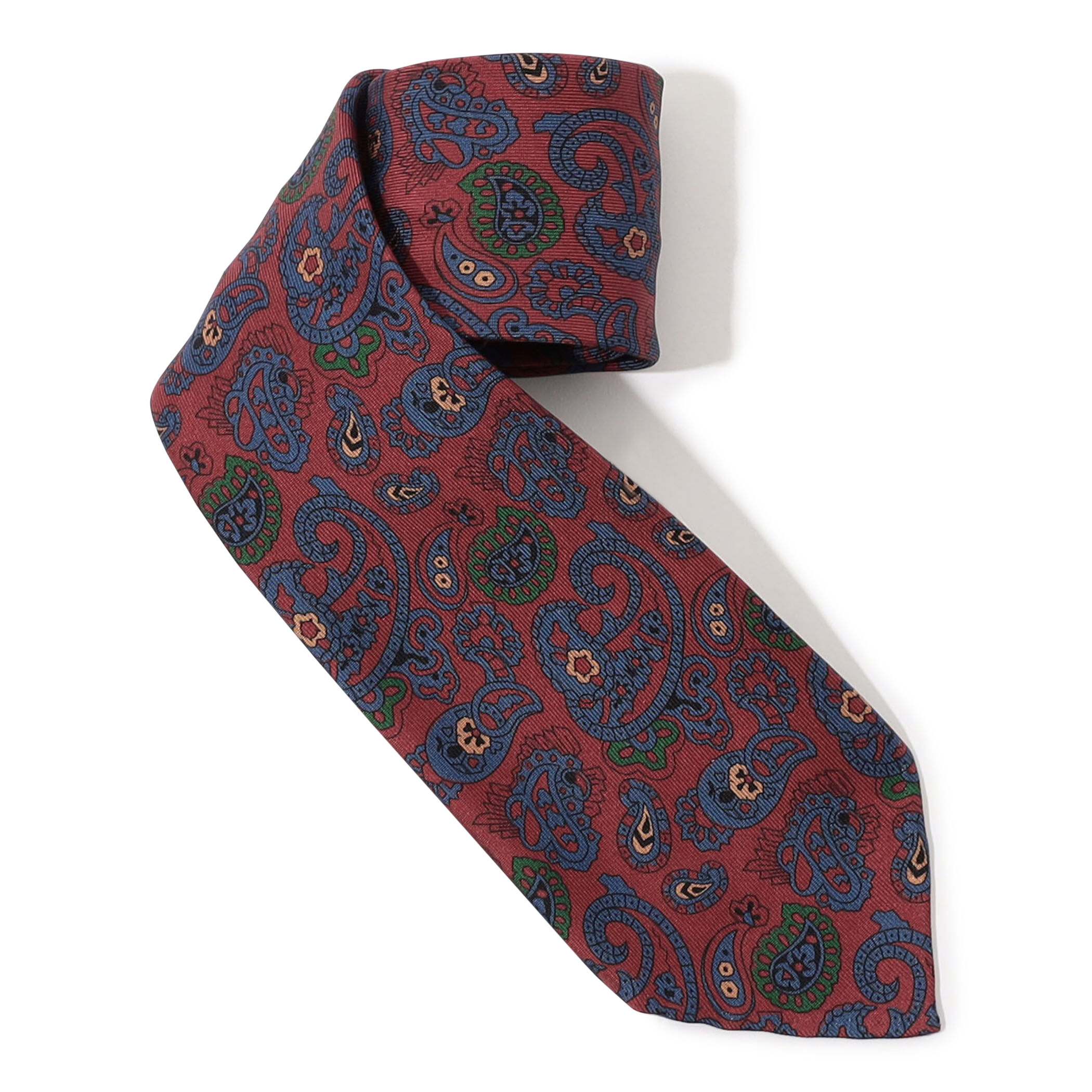 TOMORROWLAND MADE IN ITALY シルクプリント ペイズリー柄ネクタイ