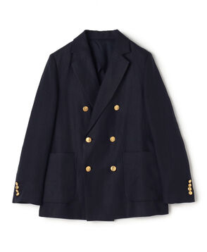 リネンレーヨンツイル ダブルブレストブレザー