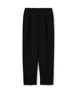 ウールモヘア バレルシルエット2プリーツ スラックス