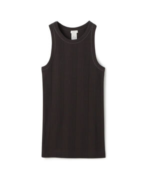 コットンランダムリブ アメリカンスリーブタンクトップ