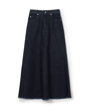 ローツイストデニム Aラインマキシスカート