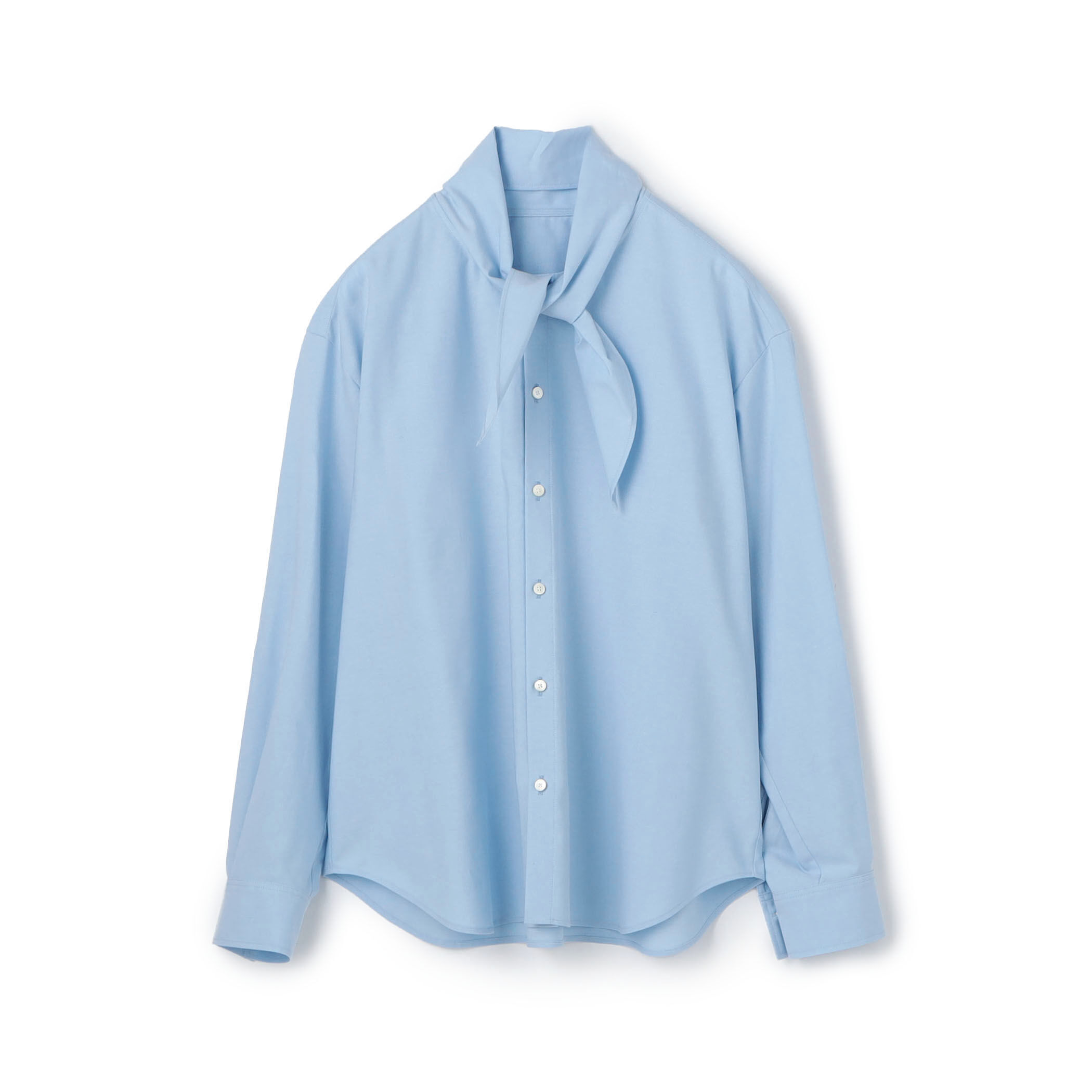 極美品 トゥモローランド BACCA 2,8万 コットン シャツ ブルー 長袖 セール】 コットンカノコ ポロシャツ （ポロシャツ