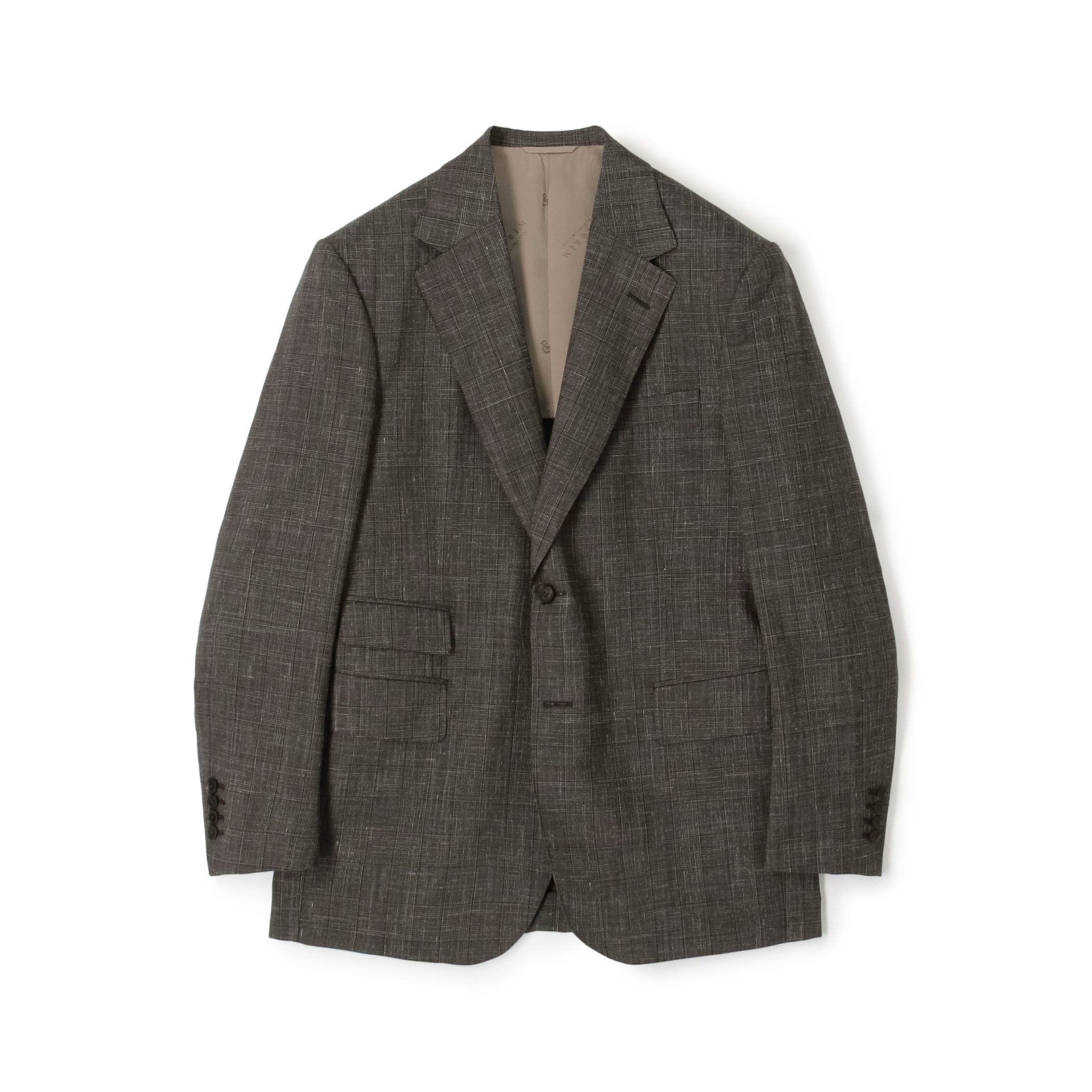 ウールシルクリネン シングルブレステッド2Bジャケット ROGNA