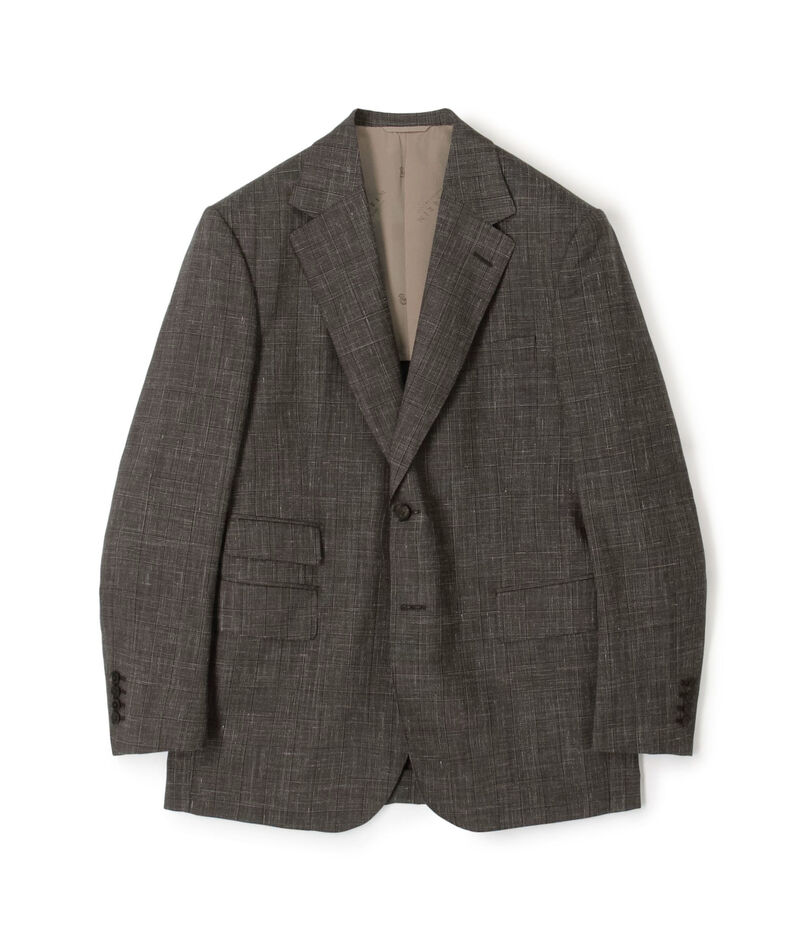 ウールシルクリネン シングルブレステッド2Bジャケット ROGNA