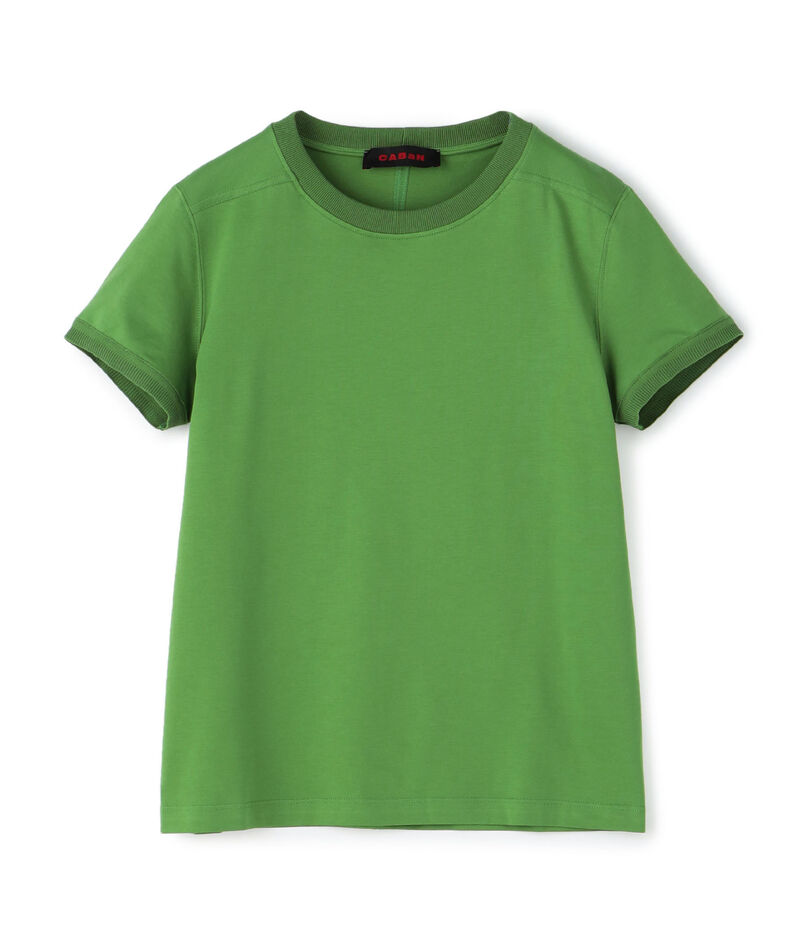 コットン リブコンビクルーネックプルオーバー