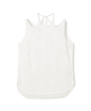 Mame Kurogouchi Eyelet Jersey Jacquard Sleeveless Top
