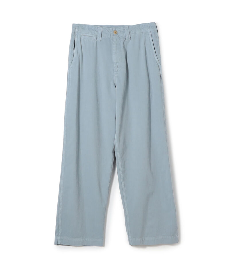 コットンツイル ワイドストレートチノパンツ