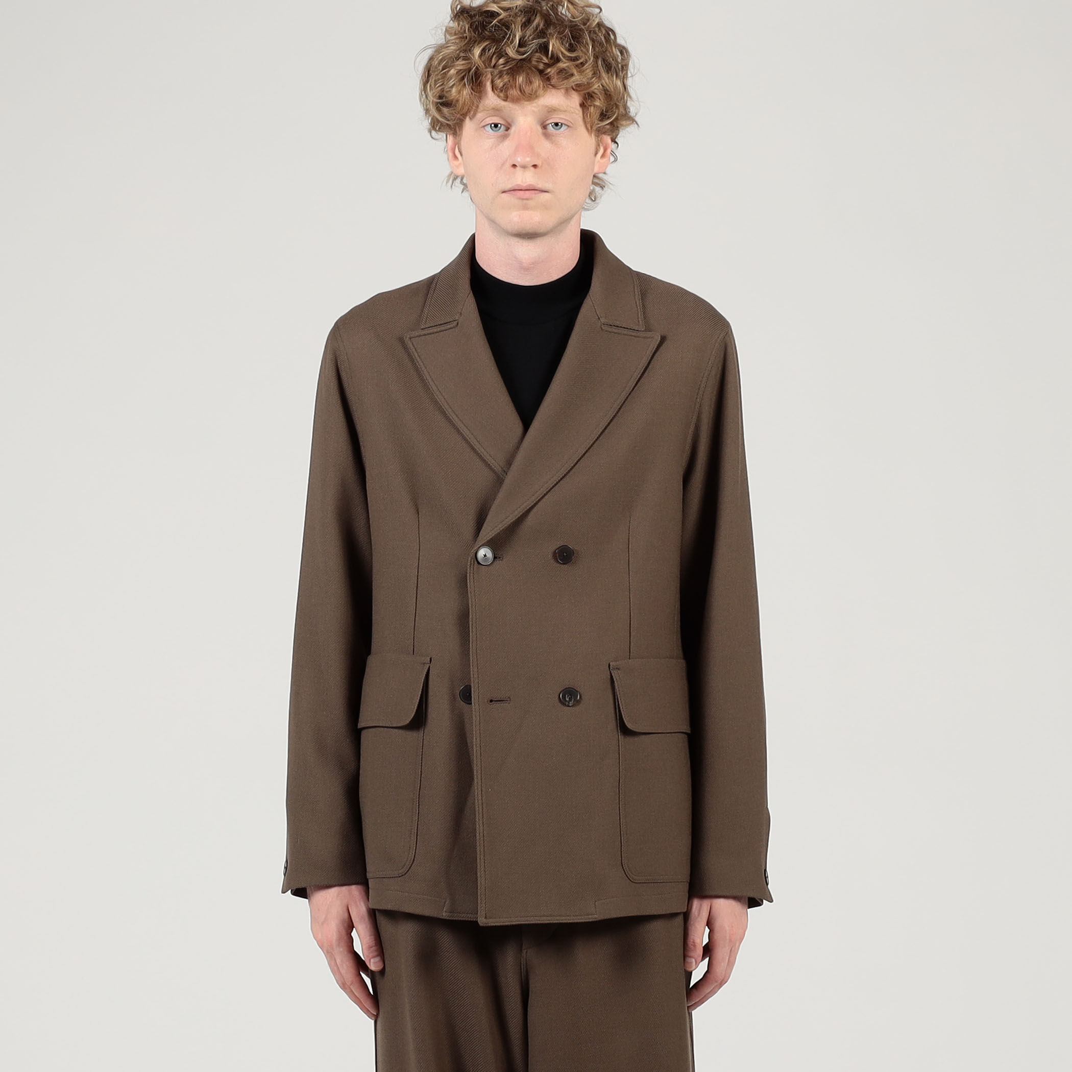 極美品★ドゥーズィエムクラス｜定価4,7万 20AW ウールダブルジャケット ウールギャバジン ダブルブレステッド 4Bジャケット