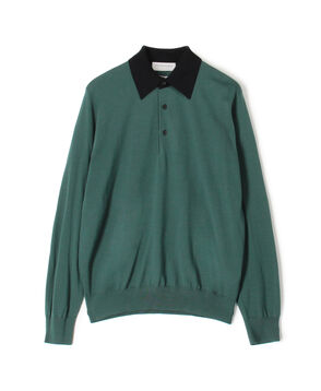 TOMORROWLAND tricot スーパーファインメリノウール ニットポロシャツ S-WOOL