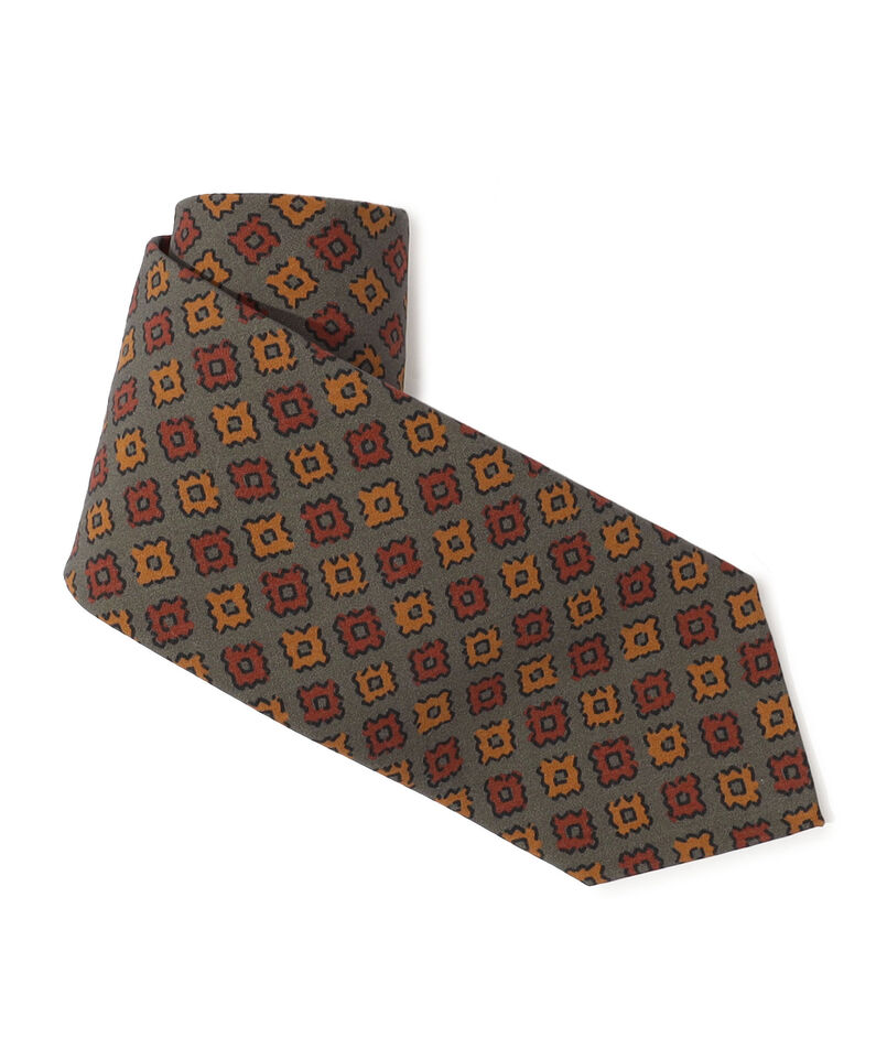 Bleck シルクプリント 小紋柄ネクタイ