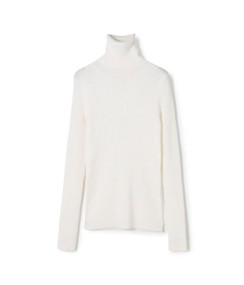プルミエールウールリブ タートルネックプルオーバー