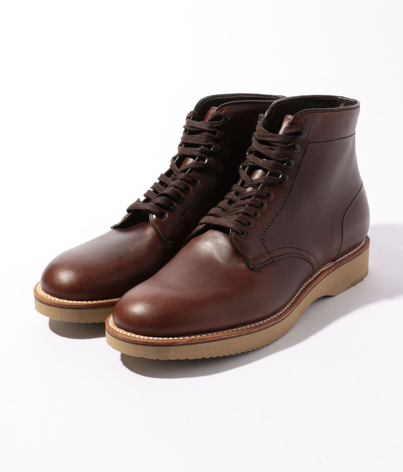 ALDEN クロムエクセル プレーントゥ レザーブーツ
