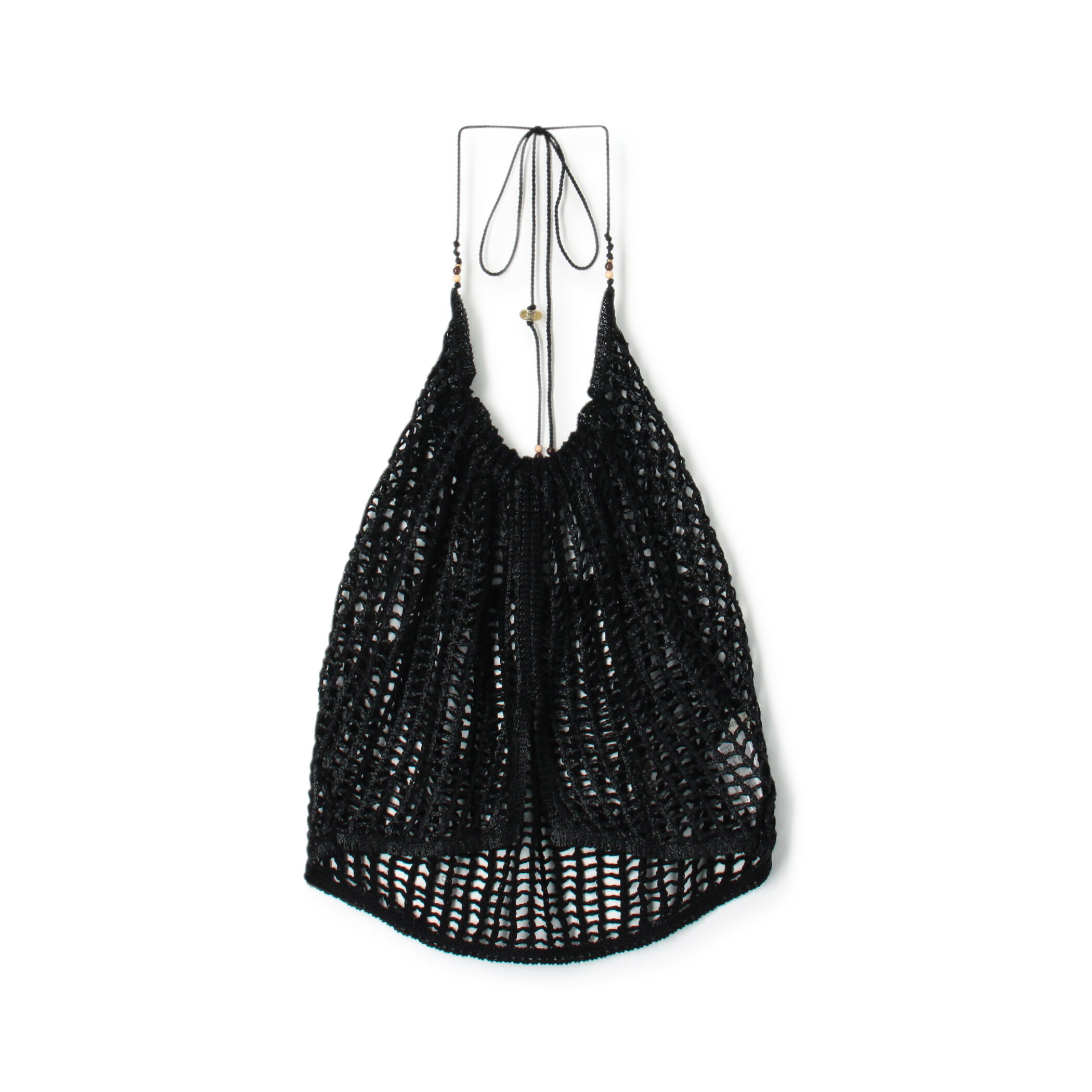 18KAREN MILLEN 日本未入荷 ホルターネックプリーツマキシ メッシュホイルプリント ホルターネックトップス