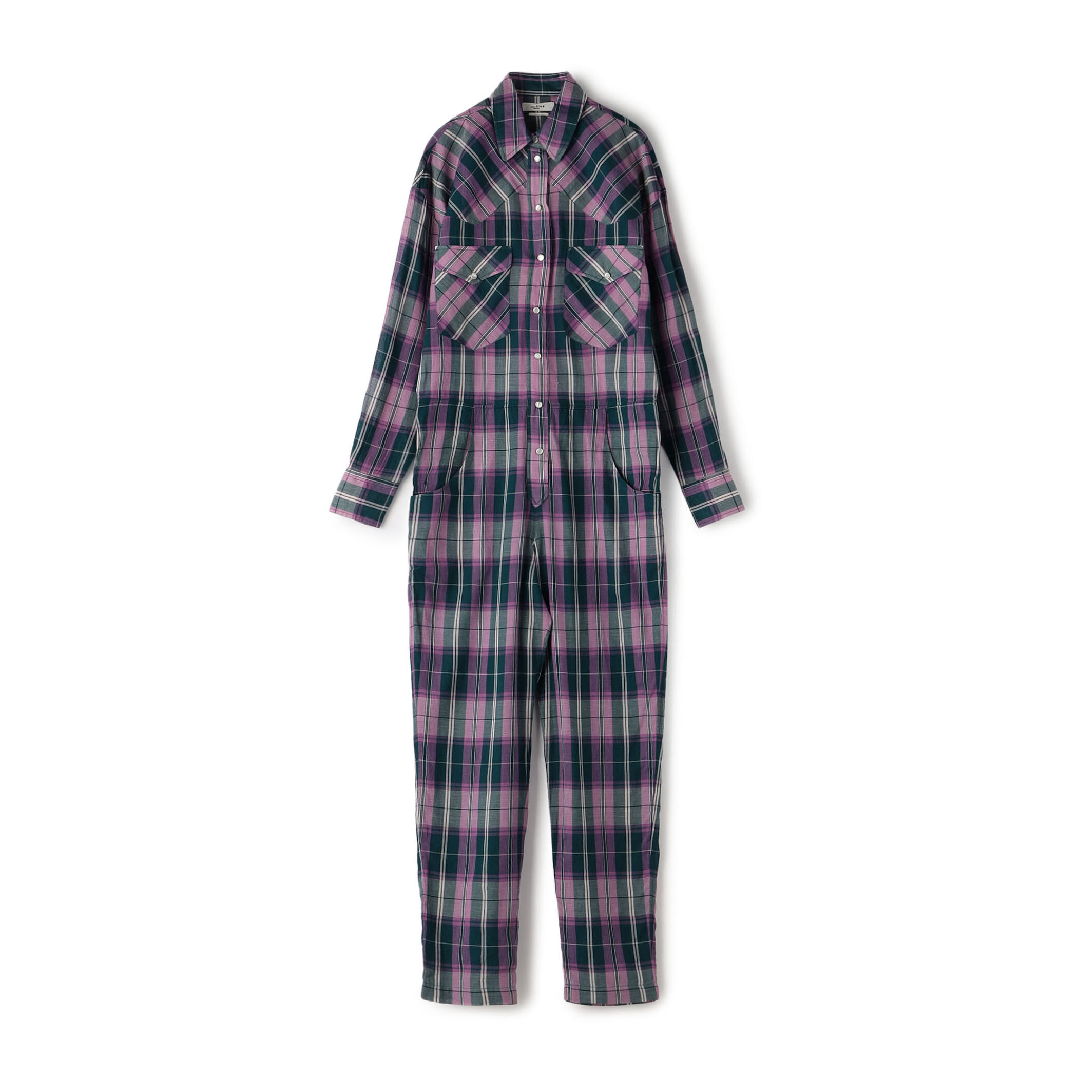 ISABEL MARANT ETOILE BACOPA コットン チェックジャンプスーツ