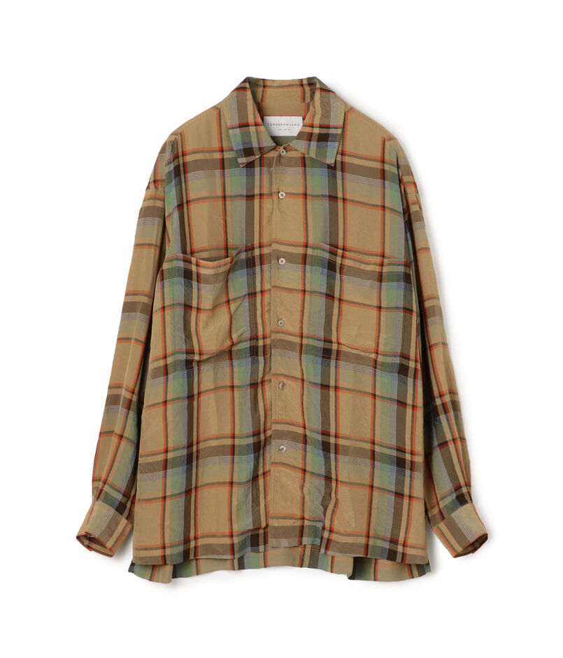 ■レーヨン ダブルポケット チェックシャツ Lyria