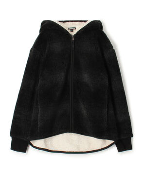 チェックプリントボアフリース ジップアップブルゾン WPSH2554