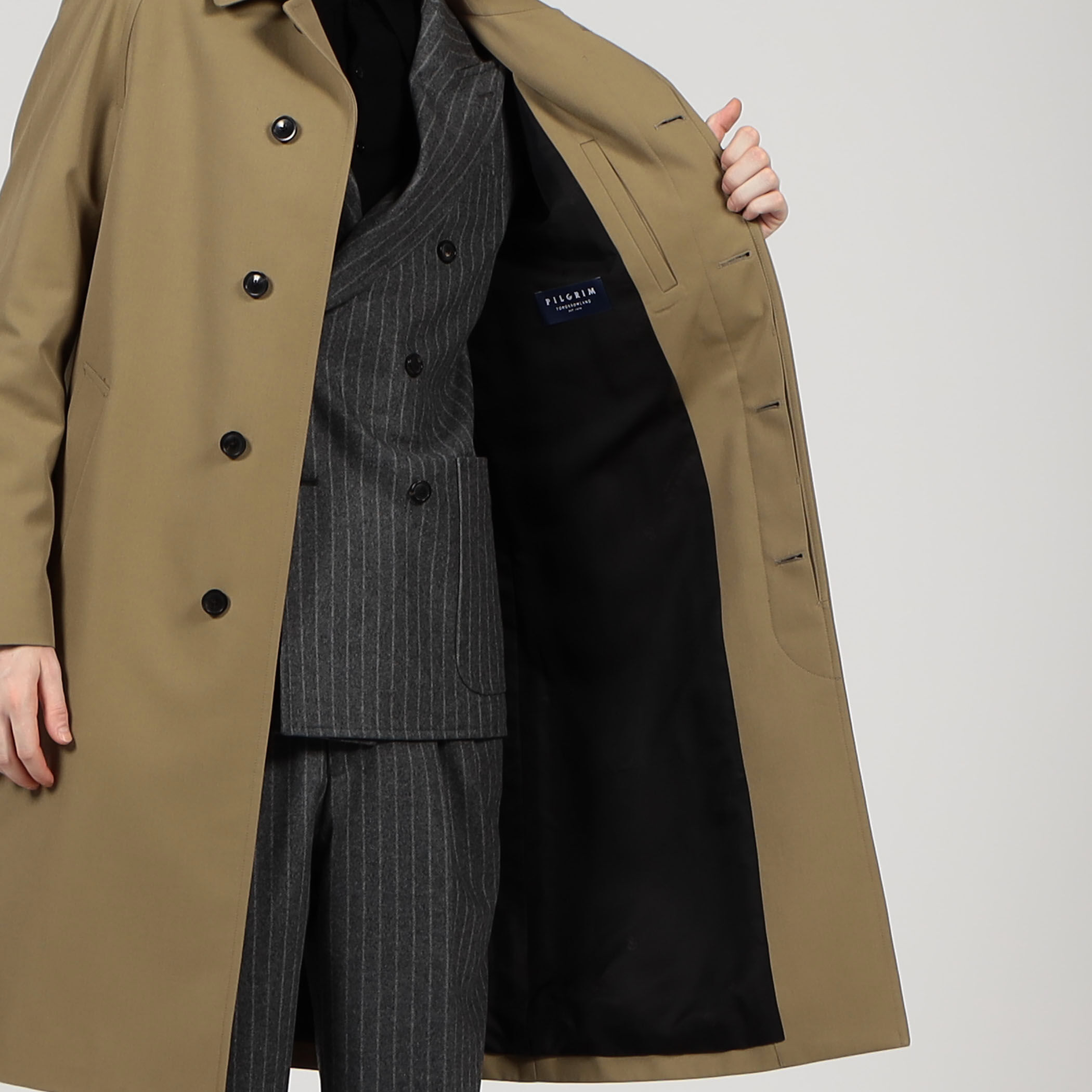 トゥモローランド メンズ TOMORROWLAND MEN ウールコットンギャバジン バルマカーンコート TRENCH （45 キャメル） -  ファッション通販 MAGASEEK(マガシーク)