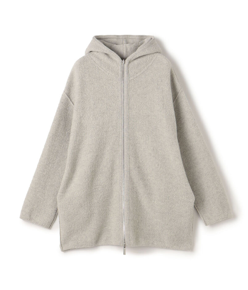 ウールダブルフェイスパイル 2-wayフーデッドコート