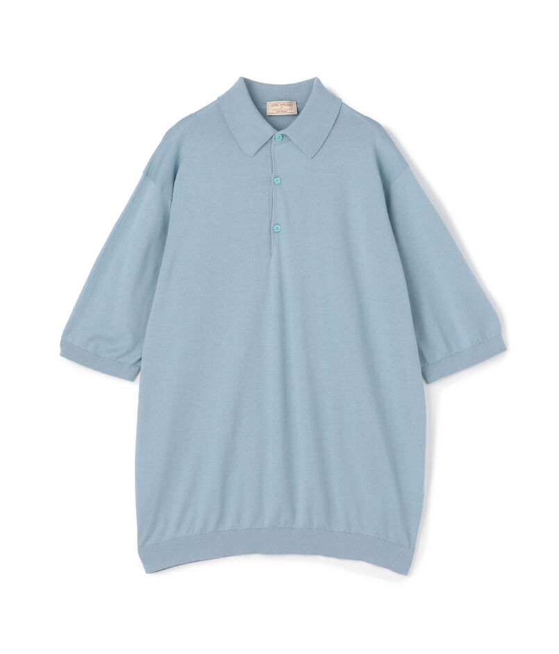 【WEB先行予約・別注】JOHN SMEDLEY コットン ポロカラーニット