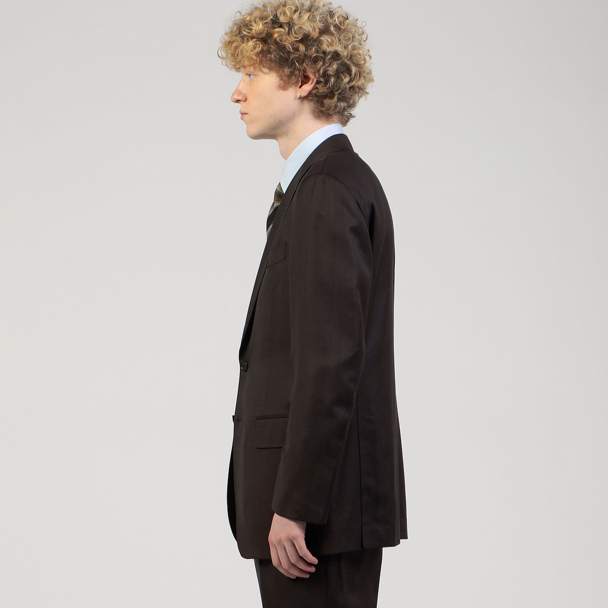 ウールシルク シングルブレステッド3Bスーツ SHANG E.Zegna