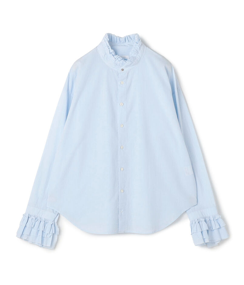 コットン フリルシャツ