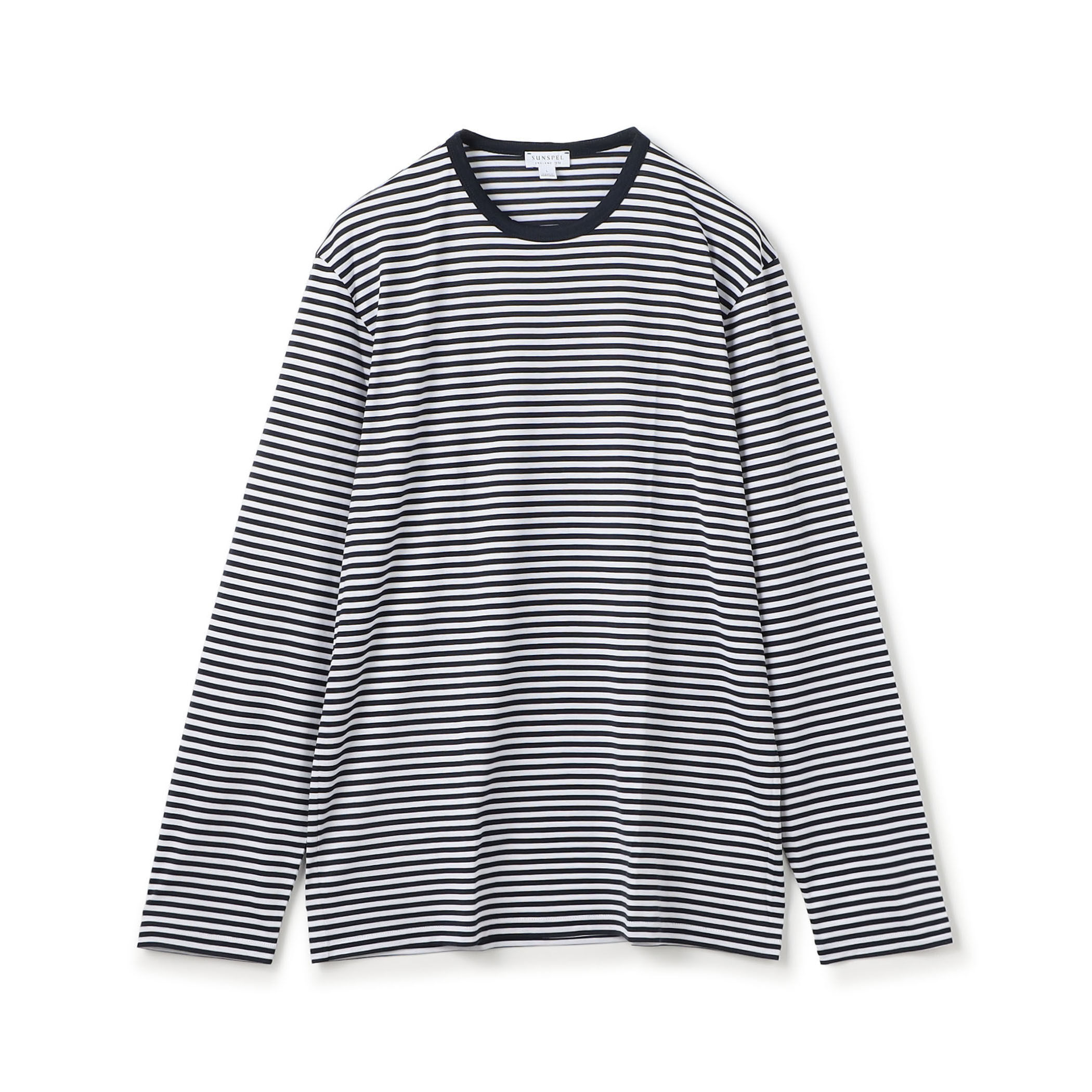 SUNSPEL MTSH0003ES コットンストライプ ロングスリーブ Tシャツ