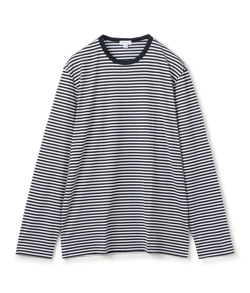SUNSPEL MTSH0003ES コットンストライプ ロングスリーブ Tシャツ