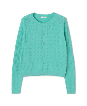 ギザケーブル クルーネックカーディガン