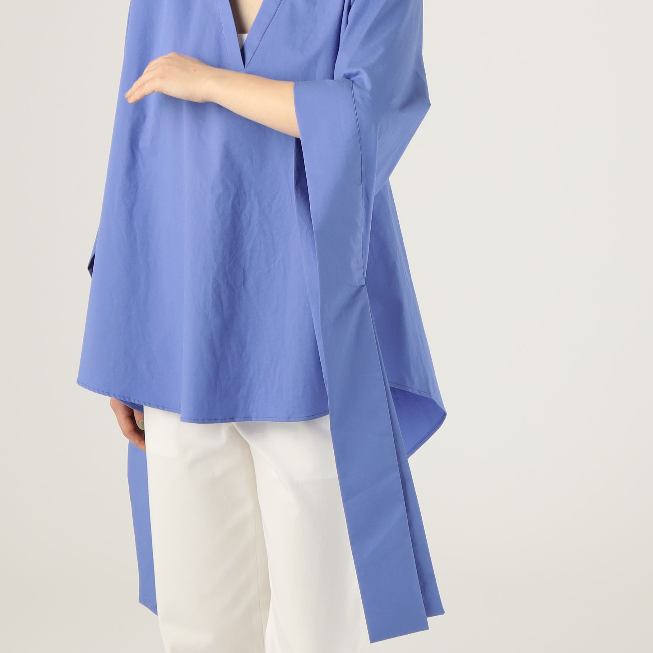 【TOMORROWLAND BUYING WEAR】palmer//harding Tandem シャツ Tandem Shirt, blue cotton extended cuff A-line shirt