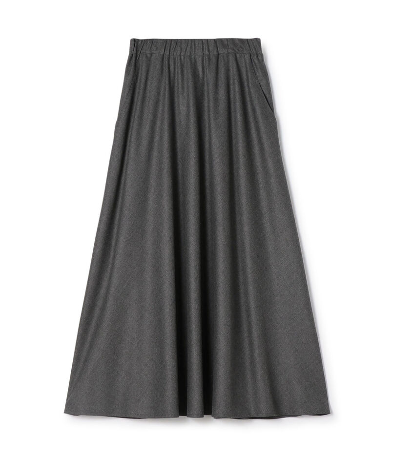 フラノストレッチ ギャザーマキシスカート