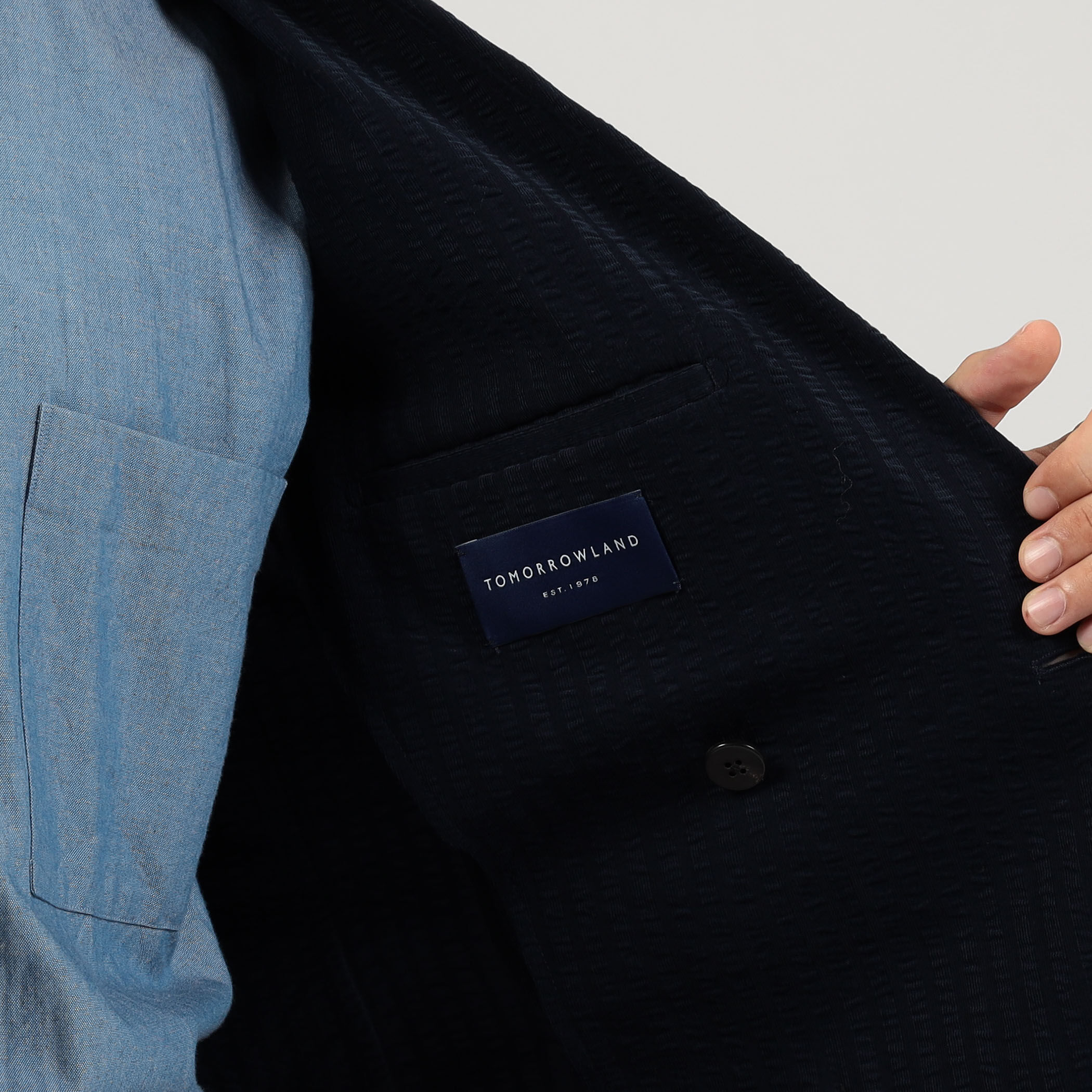 □コットンコーデュロイ ダブルブレステッド6Bジャケット ALBINI