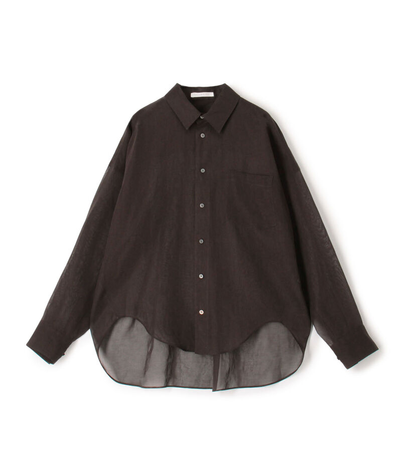 コットンボイルワッシャー ドロップショルダーシャツ