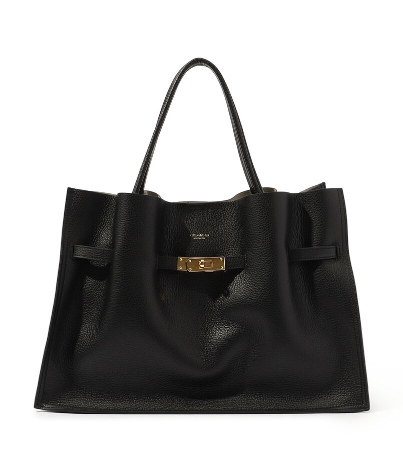VIOLAd'ORO METAL TOTE レザーバッグ