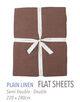 プレーンリネン フラットシーツ（セミダブル～ダブル）
